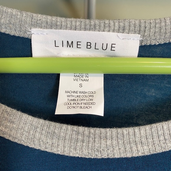 Lime Blue tee - Picture 2 of 2